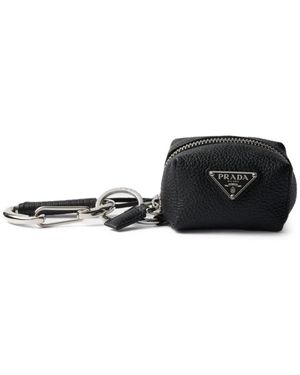 Prada Leather Bag Charm - ブラック