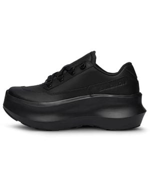Salomon X Comme Des Garçons Homme Plus Sr811 Leather Platform Trainers - Black