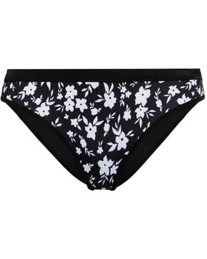 Duskii Bragas de bikini con motivo floral - Negro