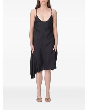 Ter Et Bantine Asymmetric Spaghetti-Strap Dress - Black