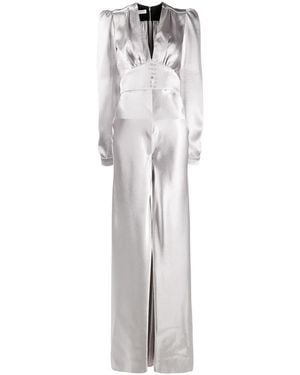 Philosophy Di Lorenzo Serafini Flared Satin Jumpsuit - White