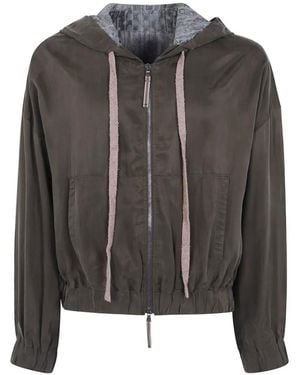 Ziggy Chen Zip-Up Drawstring Hoodie - Black