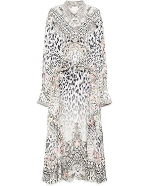 CAMILLA Marble Heaven Shirt Dress - Grey