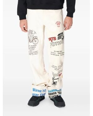 Marine Serre Cotton Trousers - White