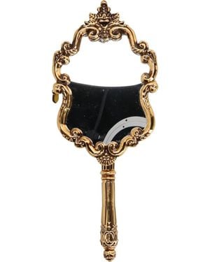 Moschino Mirror Removable-Chain Clutch - Black