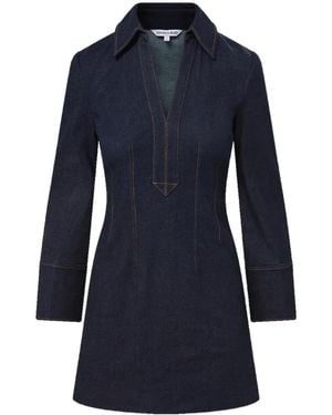 Veronica Beard Minikleid Mit V-Ausschnitt - Blau