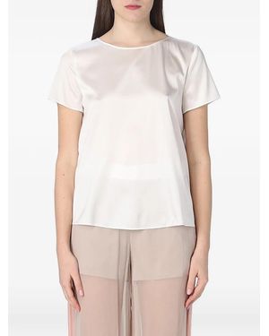 Giorgio Armani Short-Sleeve Blouse - White