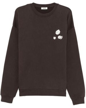 Sandro Floral-Detail Sweatshirt - Marron