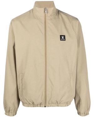 Daily Paper Logo-Patch Zip-Up Jacket - Natural