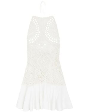 Jacquemus Napperon Crochet Mini Dress - White
