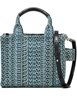 Marc Jacobs Monogram Denim Crossbody Tote Bag - Blue