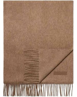 ZEGNA Fringed Cashemere Scarf - Brown