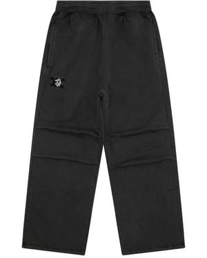 Aape By A Bathing Ape Broek Met Borduurwerk - Zwart