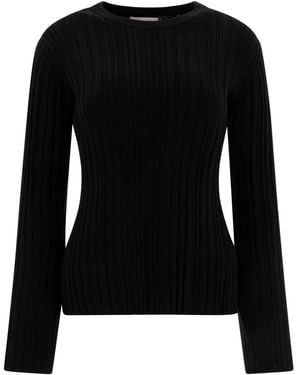Loulou Ribbed Long-Sleeve T-Shirt - Black