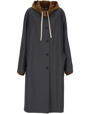 Miu Miu Manteau À Capuche - Noir