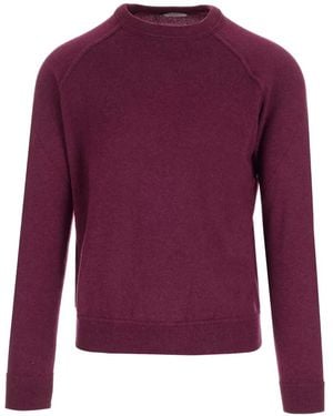 Al Duca d'Aosta Raglan-Sleeve Cashmere Jumper - Purple