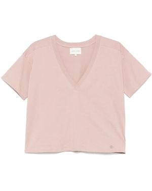 Loulou de Saison Vネック Tシャツ - ピンク