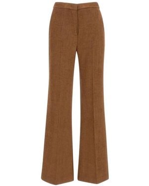 Kaos Chenille-Effect Wide-Leg Pants - Brown