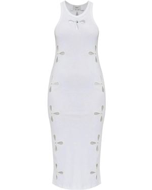 Coperni Cut-Out Midi Dress - White