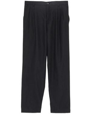 Norse Projects Twill Pleated Trousers - Black
