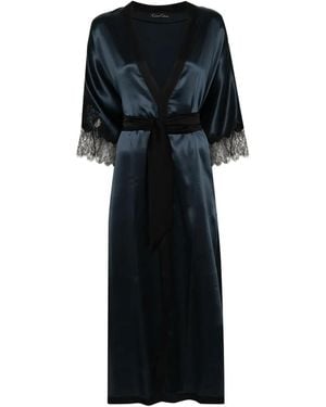 Carine Gilson V-Neck Silk Kaftan - Black