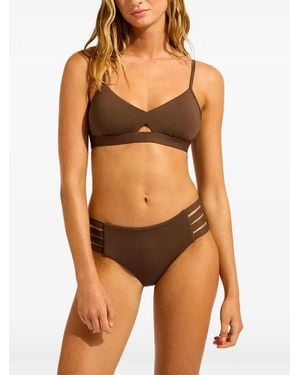 Seafolly Cut-Out Strappy-Side Bra - Black