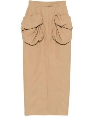 Viktor & Rolf Falda Larga Con Bolsillo Plisado - Neutro