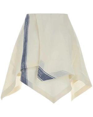 JW Anderson Minifalda Con Detalle Del Logo - Blanco