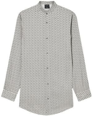 ARMANI EXCHANGE Patterned Shirt - Grey