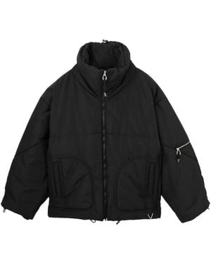 Toga Quilted Zip-Up Jacket - Black