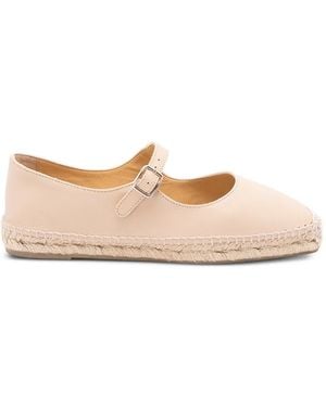 Castañer Leather Espadrilles - Natural