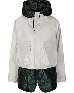 Sacai Chaqueta Melton con cremallera - Gris