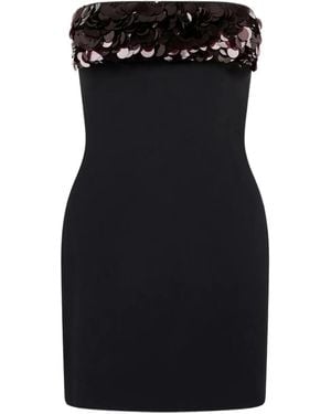 David Koma Sequin-Embellished Strapless Mini Dress - Black