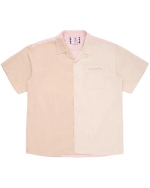 Son Of The Cheese Colour-Block Embroidered Shirt - Pink