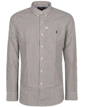 Polo Ralph Lauren Vertical-Stripe Button-Down Shirt - Grey