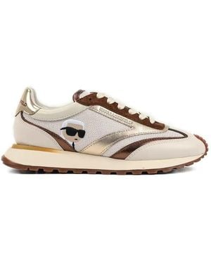 KARL LAGERFELD Peep Lace Trainers - White