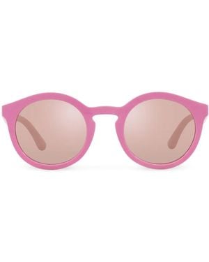 Dolce & Gabbana Gamers Round-Frame Sunglasses - Pink
