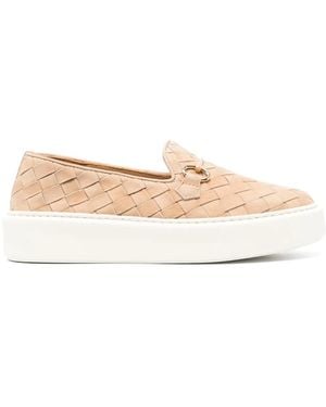 Henderson Tina Braided Suede Loafers - Natural