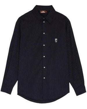 Late Checkout Stripe-Pattern Shirt - Blue