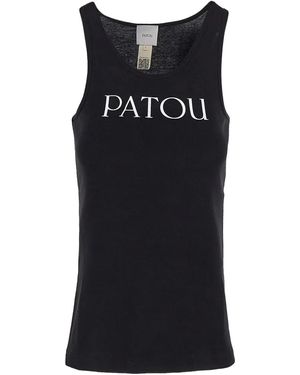 Patou Logo-print Cotton Top - ブラック