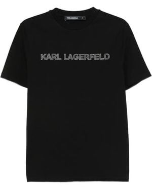 KARL LAGERFELD Logo-Motif T-Shirt - Black