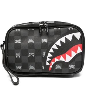 Sprayground Patterned Wash Bag - Black