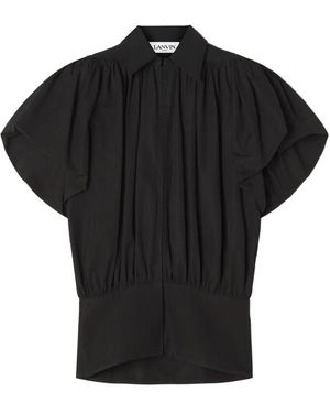 Lanvin Reißverschluss-Oberteil Mit Puffärmeln - Schwarz