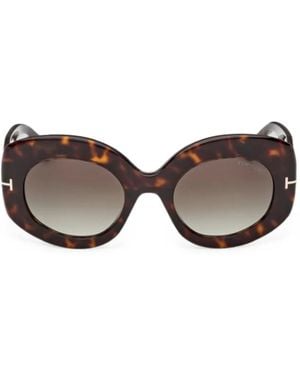 Tom Ford Gafas De Sol Claudette Con Efecto De Carey - Gris