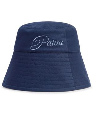 Patou Logo-Embroidered Bucket Hat - Blue