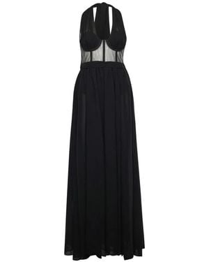 For Love & Lemons Robe Longue Anya À Dos-Nu - Black