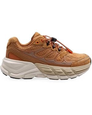 Barracuda Round-One Panelled Trainers - Brown
