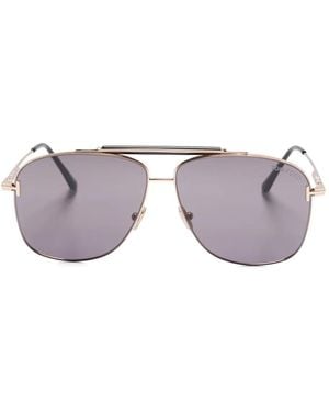 Tom Ford Jaden Pilot-Frame Sunglasses - Metallic