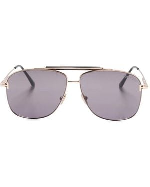 Tom Ford Jaden Pilot-Frame Sunglasses - Metallic