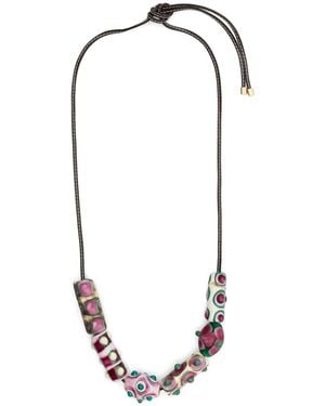 Colville Beatle Beaded Necklace - White